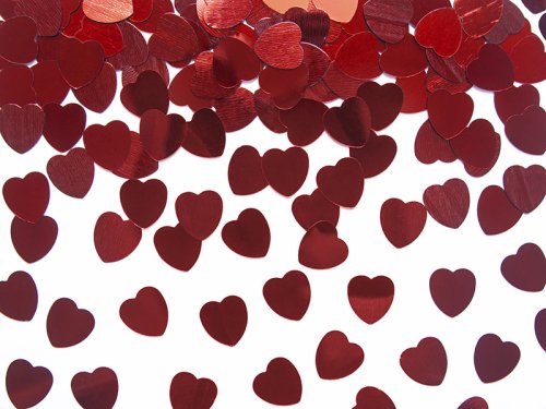 Confetti Hearts, red, 10mm, 30g