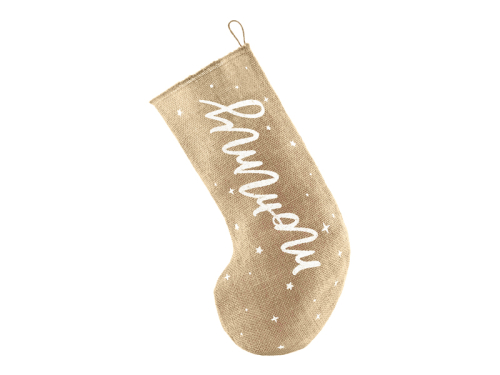 Decorative stocking Mommy, white, 23x39.5cm Decorative stocking Mommy, white, 23x39.5cm