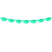 Tissue garland Rosettes, light mint, 3m
