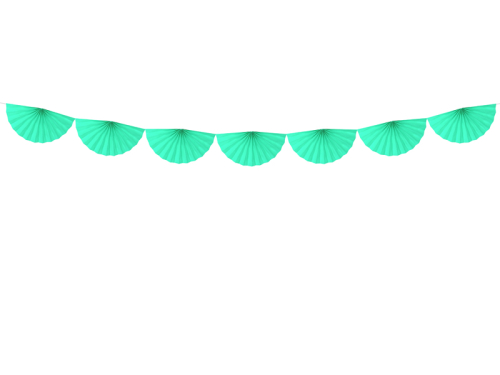 Tissue garland Rosettes, light mint, 3m Tissue garland Rosettes, light mint, 3m