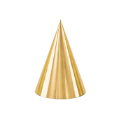Svētku cepures, zelta, 16 cm (1 gab. / 6 gab.)