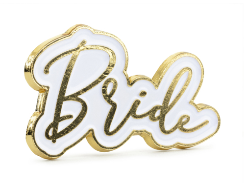 Булавка эмалированная Bride, 3,5х2см Булавка эмалированная Bride, 3,5х2см