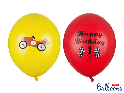 Balloons 30 cm, Happy Birthday, mix (1 pkt / 50 pc.)