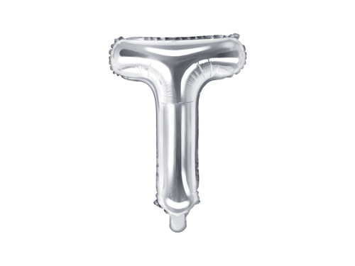 Foil Balloon Letter "T", 35cm, silver Foil Balloon Letter "T", 35cm, silver