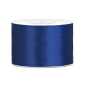 Satin Ribbon, navy blue, 50mm/25m
