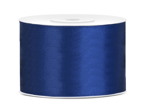Satin Ribbon, navy blue, 50mm/25m