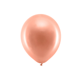 Varavīksnes baloni 30 cm mateliski, rozā zelta (1 gab. / 100 gab.)