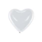 Balloons 10'' Hearts, Pastel white (1 pkt / 100 pc.)