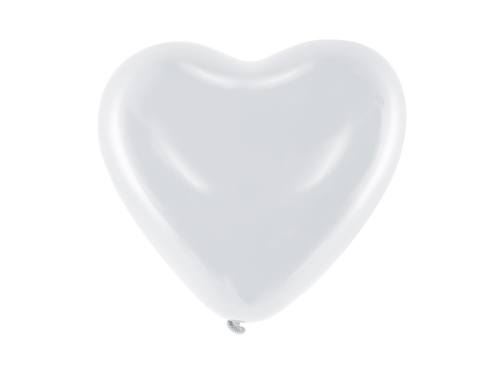 Balloons 10'' Hearts, Pastel white (1 pkt / 100 pc.)