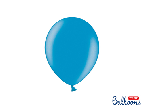 Spēcīgi baloni 23 cm, metālisks Karību jūras zils (1 gab. / 50 gab.)