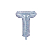 Folija balona burts "T", 35 cm, hologrāfisks Folija balona burts "T", 35 cm, hologrāfisks