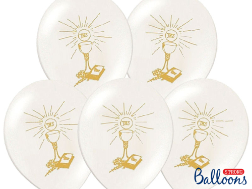 Balloons 27cm, Holy Communion, Pastel Pure White (1 pkt / 50 pc.) Balloons 27cm, Holy Communion, Pastel Pure White (1 pkt / 50 pc.)