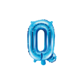 Folija balona burts &quot;Q&quot;, 35 cm, zils