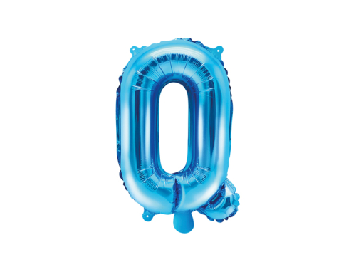 Воздушный шар из фольги Буква "Q", 35см, синий