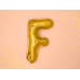 Folija balona burts "F", 35 cm, zelts