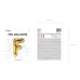 Folija balona burts "F", 35 cm, zelts