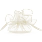 Organza pouches, cream, 26cm (1 pkt / 20 pc.)