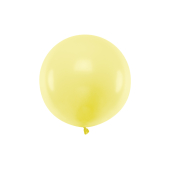 Круглый воздушный шар 60см, пастельный светло-желтый