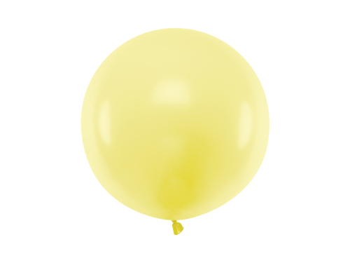 Apaļš balons 60 cm, pastelis gaiši dzeltens
