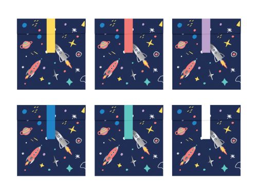 Пакеты для угощений Space, 13x14см (1 шт. / 6 шт.)