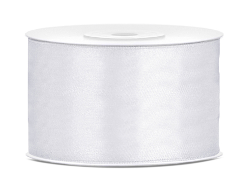 Satin Ribbon, white, 38mm/25m (1 pc. / 25 lm) Satin Ribbon, white, 38mm/25m (1 pc. / 25 lm)
