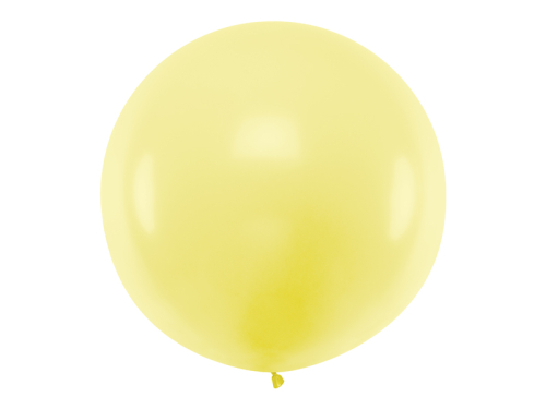 Apaļš balons 1m, pastelis gaiši dzeltens