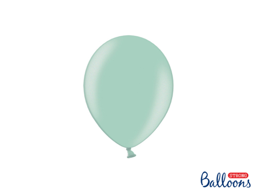 Spēcīgi baloni 12cm, metāliski piparmētru zaļš (1 pkt / 100 gab.) Spēcīgi baloni 12cm, metāliski piparmētru zaļš (1 pkt / 100 gab.)