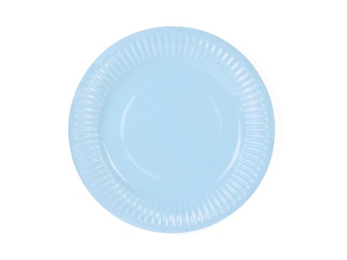 Plates, light sky-blue, 18cm (1 pkt / 6 pc.) Plates, light sky-blue, 18cm (1 pkt / 6 pc.)