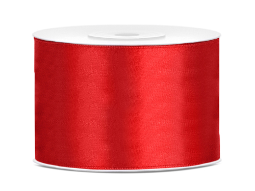 Satin Ribbon, red, 50mm/25m