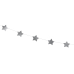 Garland Stars, sudrabs, 3,6 m Garland Stars, sudrabs, 3,6 m