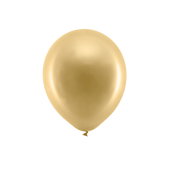 Varavīksnes baloni 30 cm metāliski, zeltaini (1 gab. / 100 gab.)
