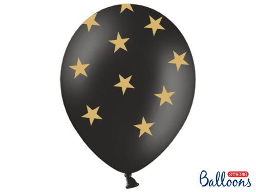 Balloons 30cm, Stars, Pastel Black (1 pkt / 50 pc.) Balloons 30cm, Stars, Pastel Black (1 pkt / 50 pc.)