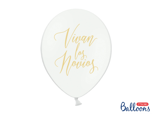 Balloons 30cm, Vivan los Novios, Pastel Pure White (1 pkt / 50 pc.)