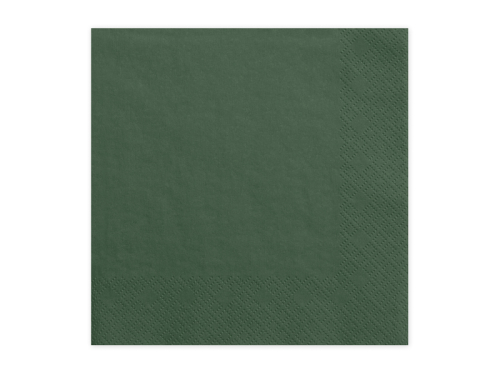 Салфетки, 3 слоя, бутылочно-зеленые, 33x33см (1 упаковка / 20 шт.) Салфетки, 3 слоя, бутылочно-зеленые, 33x33см (1 упаковка / 20 шт.)