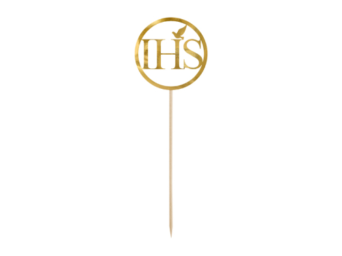 Топпер для торта IHS, золото, 22см Топпер для торта IHS, золото, 22см