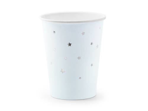 Чашки Звезды, голубые, 260мл (1 упаковка / 6 шт.)