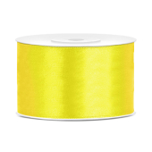 Satin Ribbon, yellow, 38mm/25m