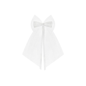 Bows with a ribbon, white, 18cm (1 pkt / 2 pc.)