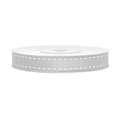 Лента Grosgrain, серебро, 15мм / 25м (1 шт. / 25 п.м)