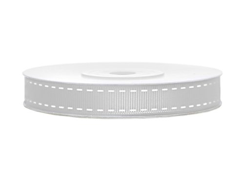 Лента Grosgrain, серебро, 15мм / 25м (1 шт. / 25 п.м)