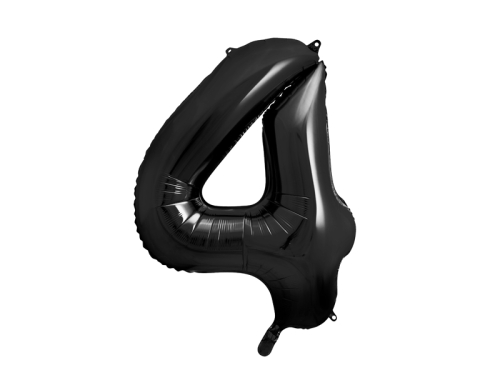 Folijas balonu numurs '' 4 '', 86cm, melns