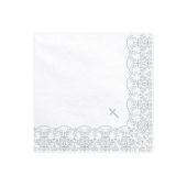 Napkins First Communion - Ornament, 33x33cm, silver (1 pkt / 20 pc.)