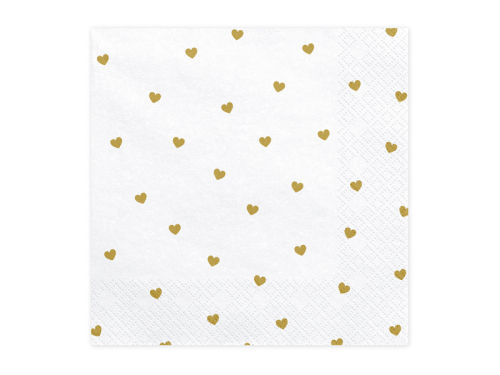 Салфетки Hearts, белые, 33x33см (1 упаковка / 20 шт.) Салфетки Hearts, белые, 33x33см (1 упаковка / 20 шт.)
