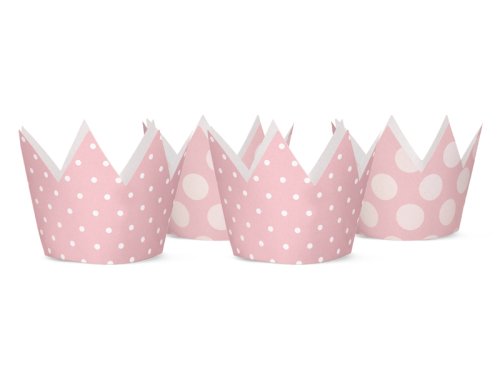Party Crowns, light pink, 10cm (1 pkt / 4 pc.)