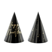 Svētku cepures Laimīgu Jauno gadu, 16 cm (1 gab. / 6 gab.)
