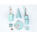 Boxes for popcorn Stripes, light blue, 7x7x12.5cm, (1 pkt / 6 pc.) Boxes for popcorn Stripes, light blue, 7x7x12.5cm, (1 pkt / 6 pc.)