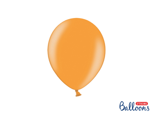 Spēcīgi baloni 23 cm, metālisks mandarīnu oranžs (1 pkt / 100 gab.)