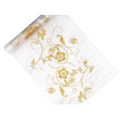 Printed Organza, white, 0.36 x 9m
