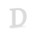 Koka burts D, balts, 19,5x20cm Koka burts D, balts, 19,5x20cm