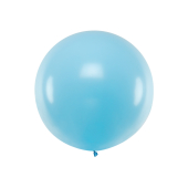 Apaļš balons 1m, pastelis gaiši zils